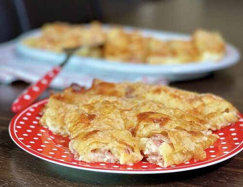 Homemade HAM and CHEESE MANICOTTI with crepes
