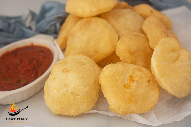 Fried Pizzette with Sauce and Stracciatella From Puglia with Love