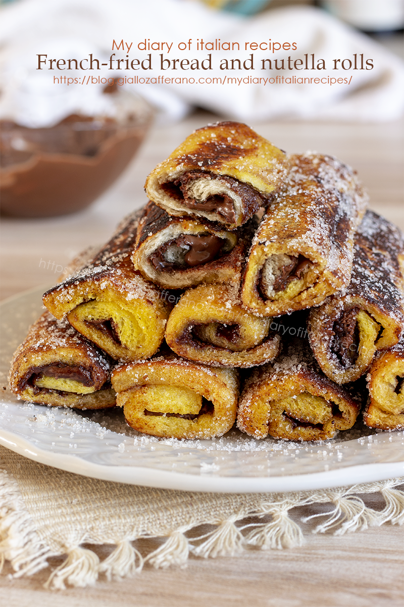 French-fried bread and nutella rolls