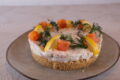 Savory salmon cheesecake