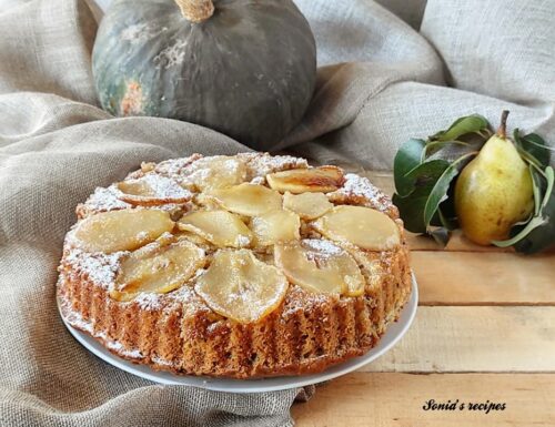 Pumpkin Upside-Down Cake With Caramelized Pears