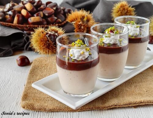 Panna cotta with chestnuts