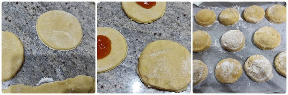 Cookies with apricot jam