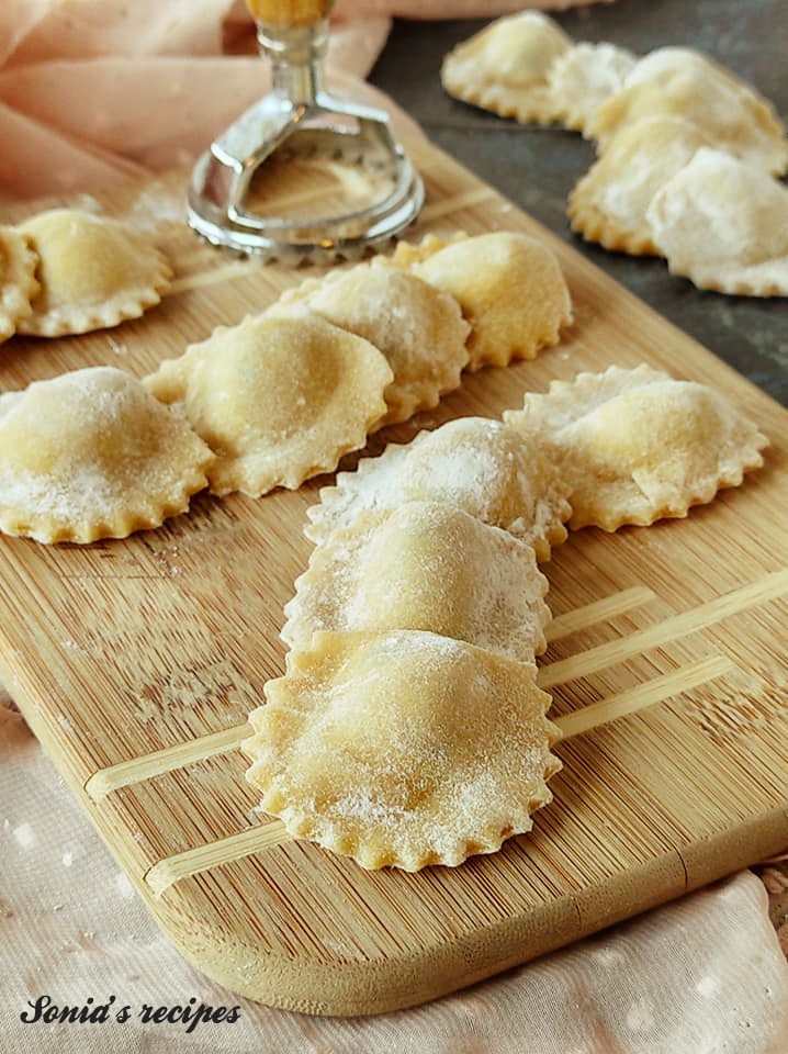 Homemade Pumpkin and Sausage Ravioli