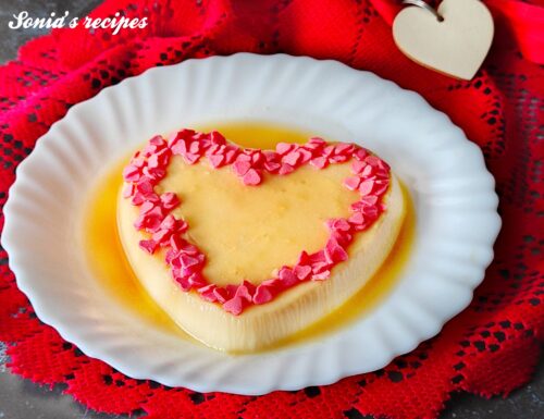 Homemade vanilla pudding for Valentine’s Day