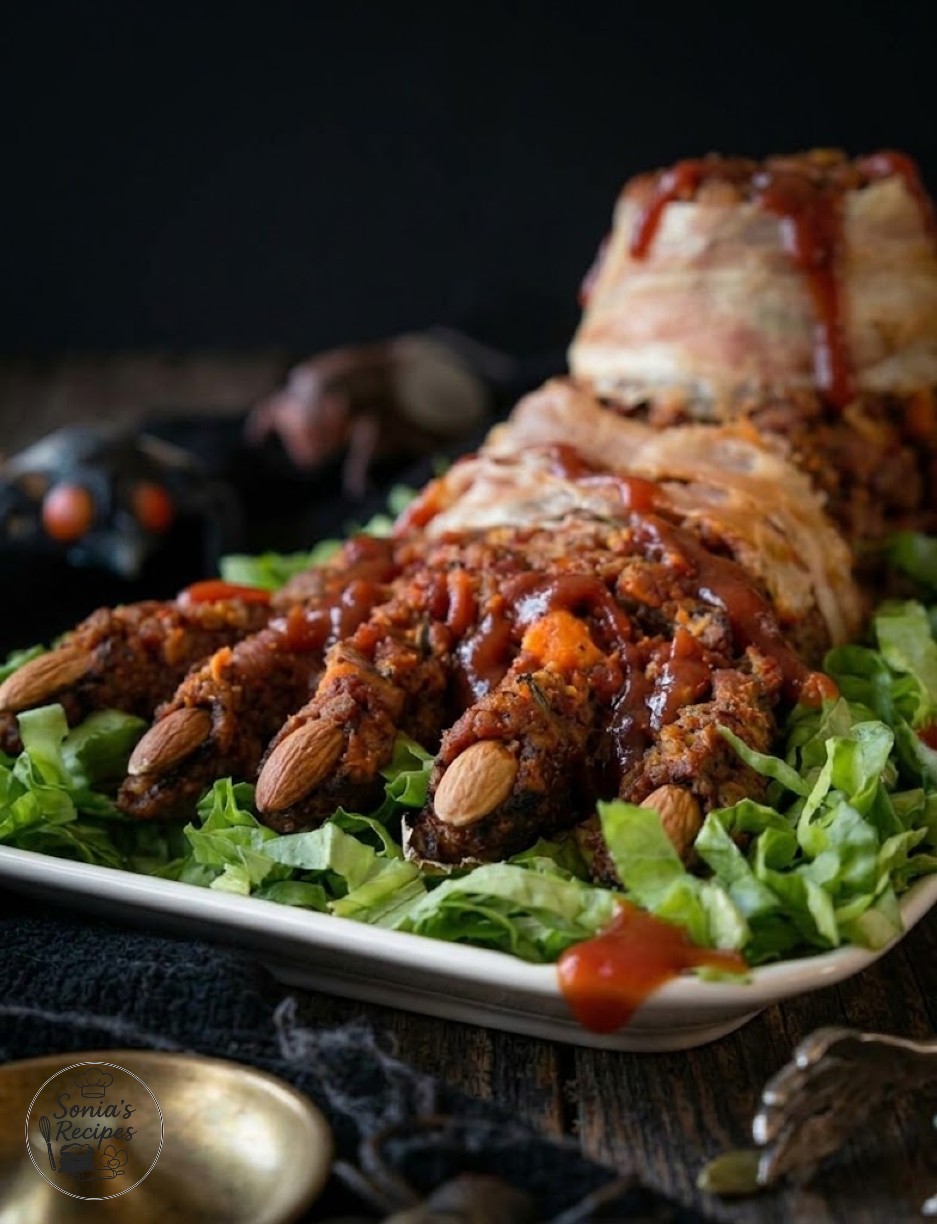 Spooky Halloween Feetloaf (Creepy Meatloaf )