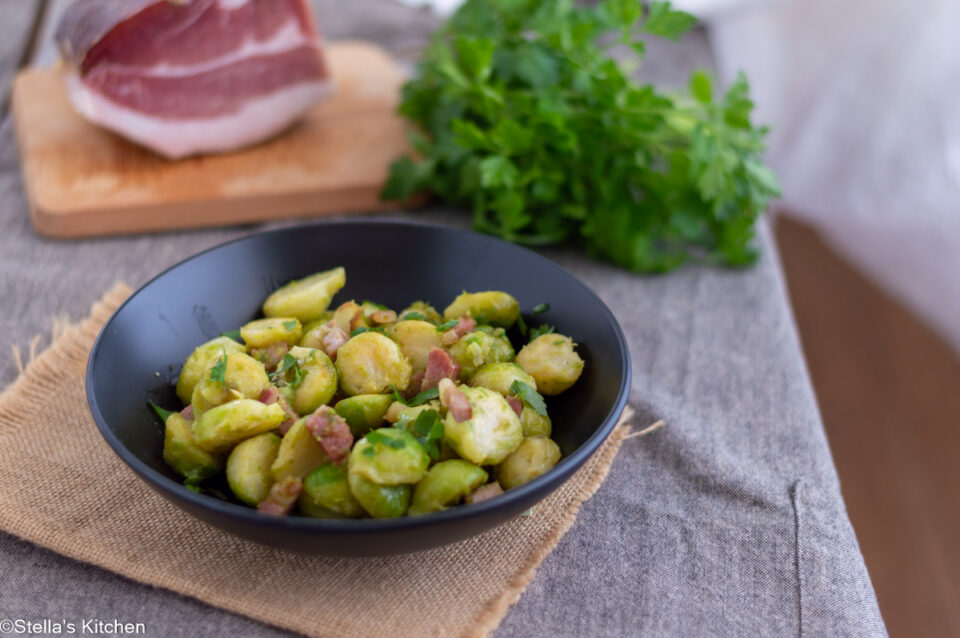 Brussels sprouts with prosciutto