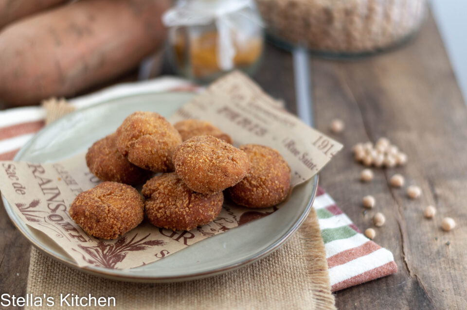 Chickpeas and sweet potatoes patties