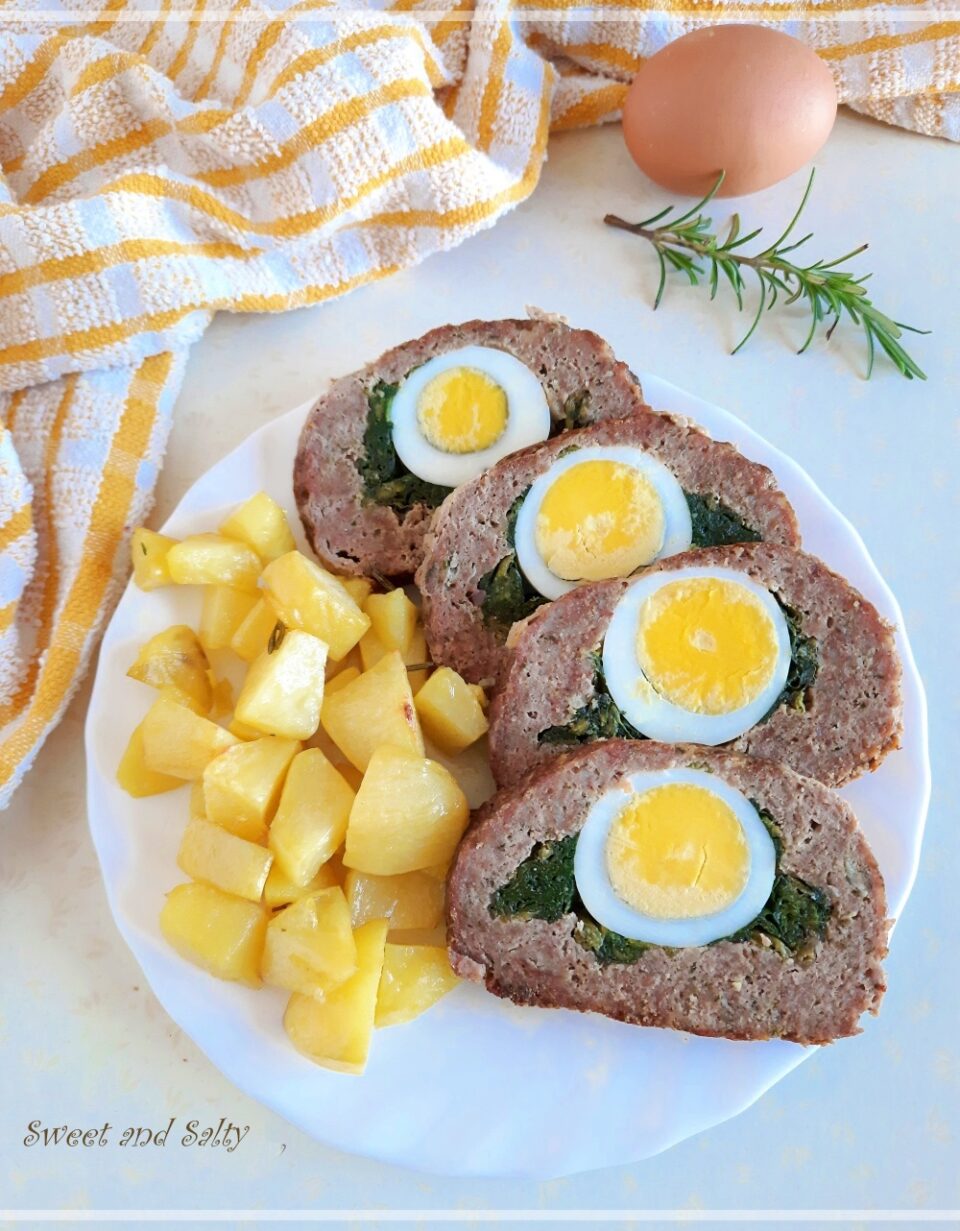 Stuffed Meatloaf with Eggs and Spinach