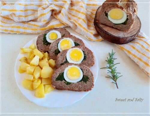 Stuffed Meatloaf with Eggs and Spinach