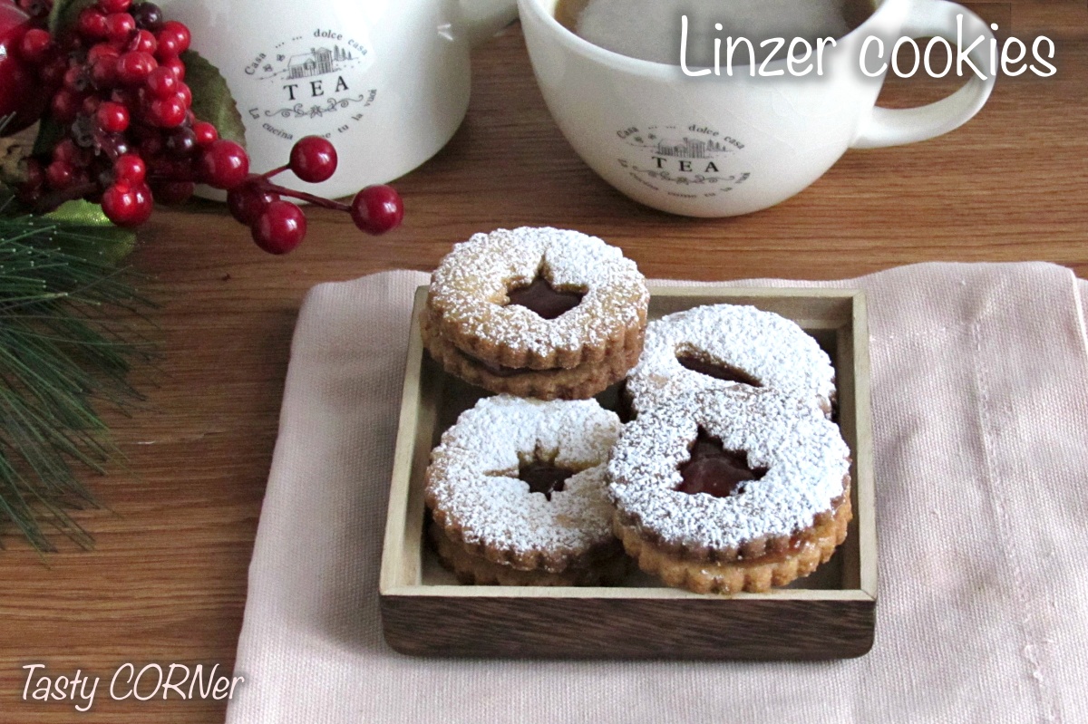linzer cookies original austrain recipe for christmas cookies by tastycorner