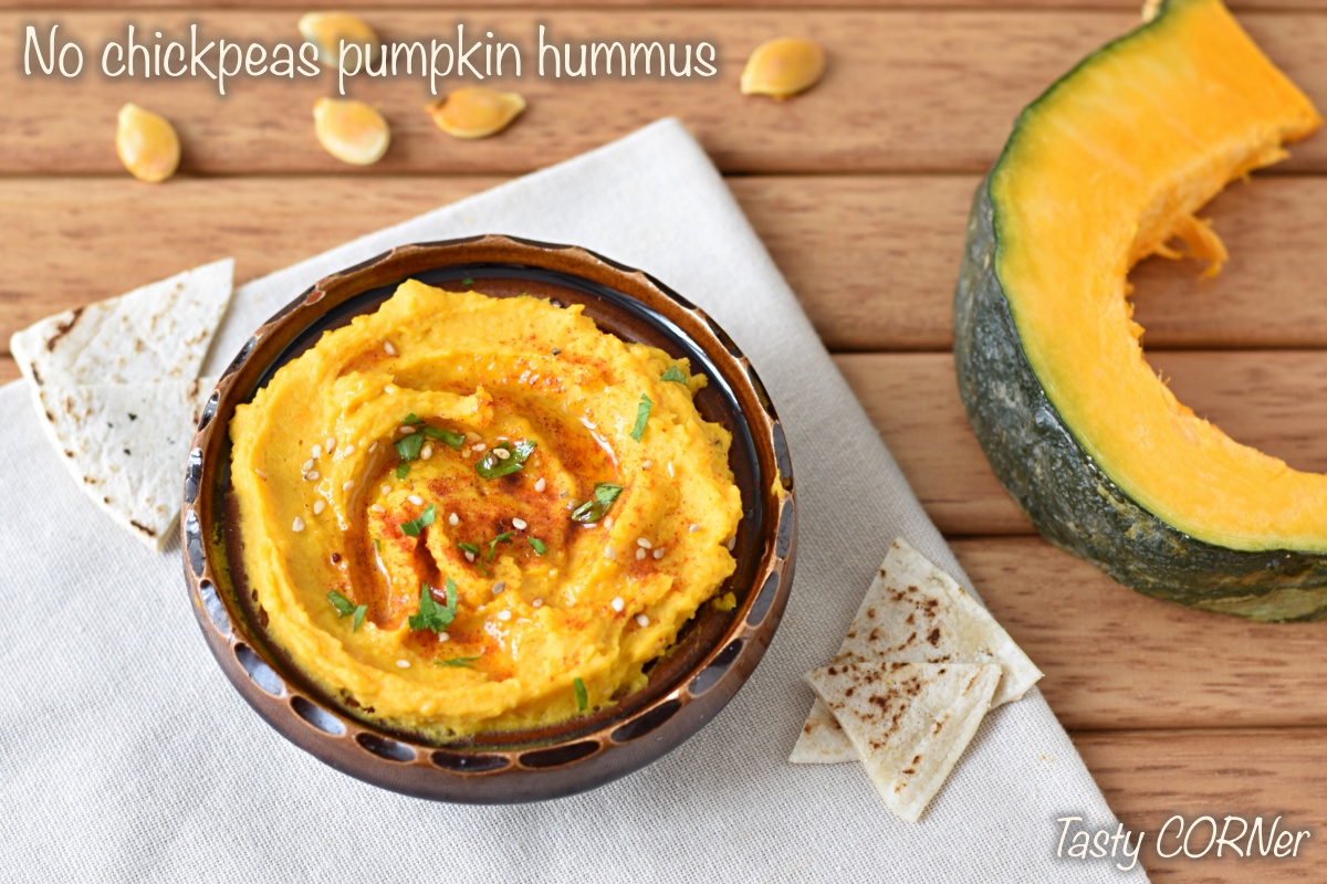 no chickpeas pumpkin hummus thick and creamy easy recipe by tastycorner