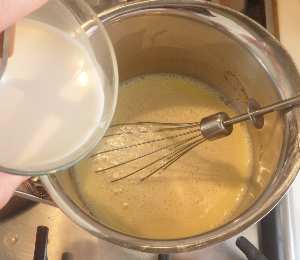 add cornstarch to custard for crema catalana