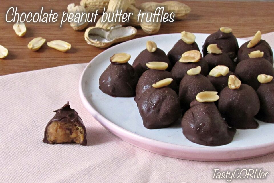 Chocolate peanut butter truffles easy recipe by tastycorner