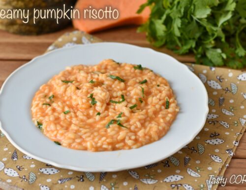 Creamy pumpkin risotto: Italian recipe
