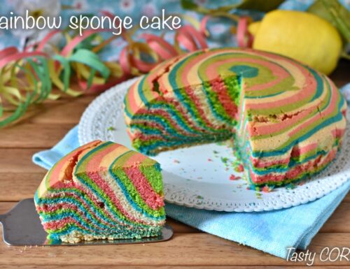 Easy rainbow sponge cake