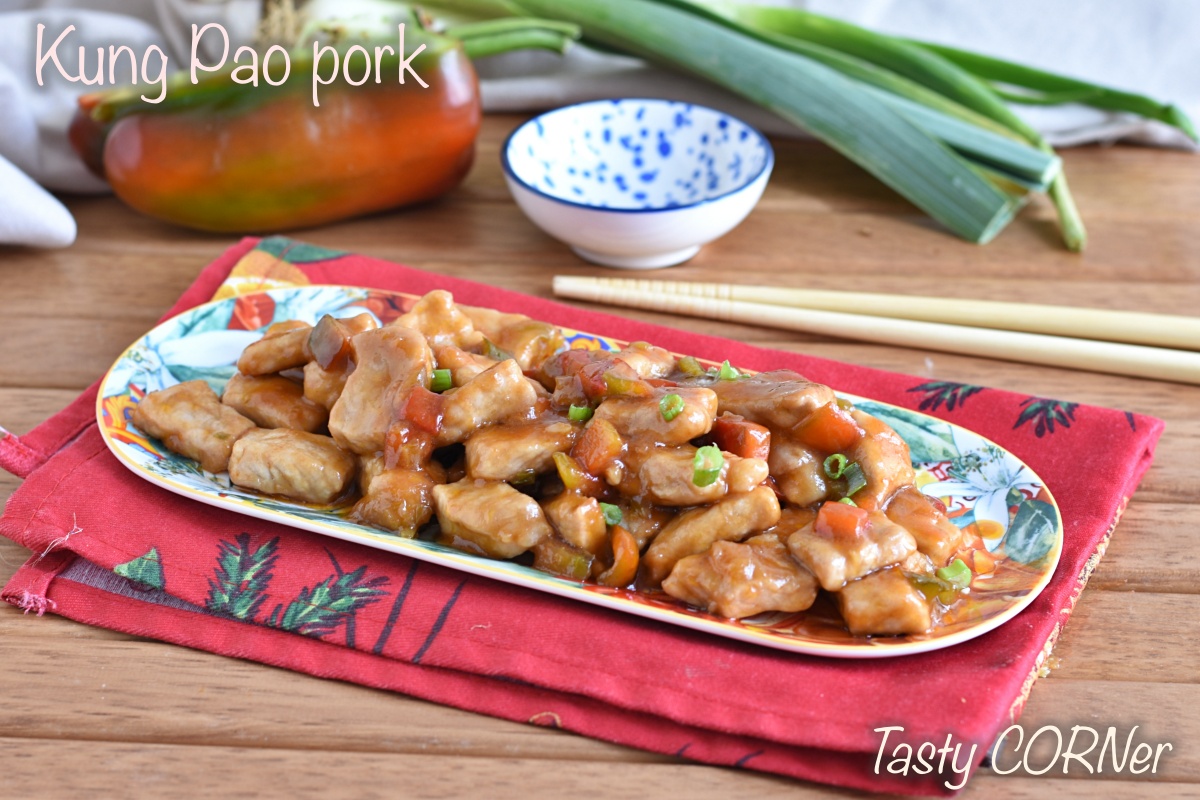 kung pao pork original chinese recipe sweet and sour with vegetables by tasty corner