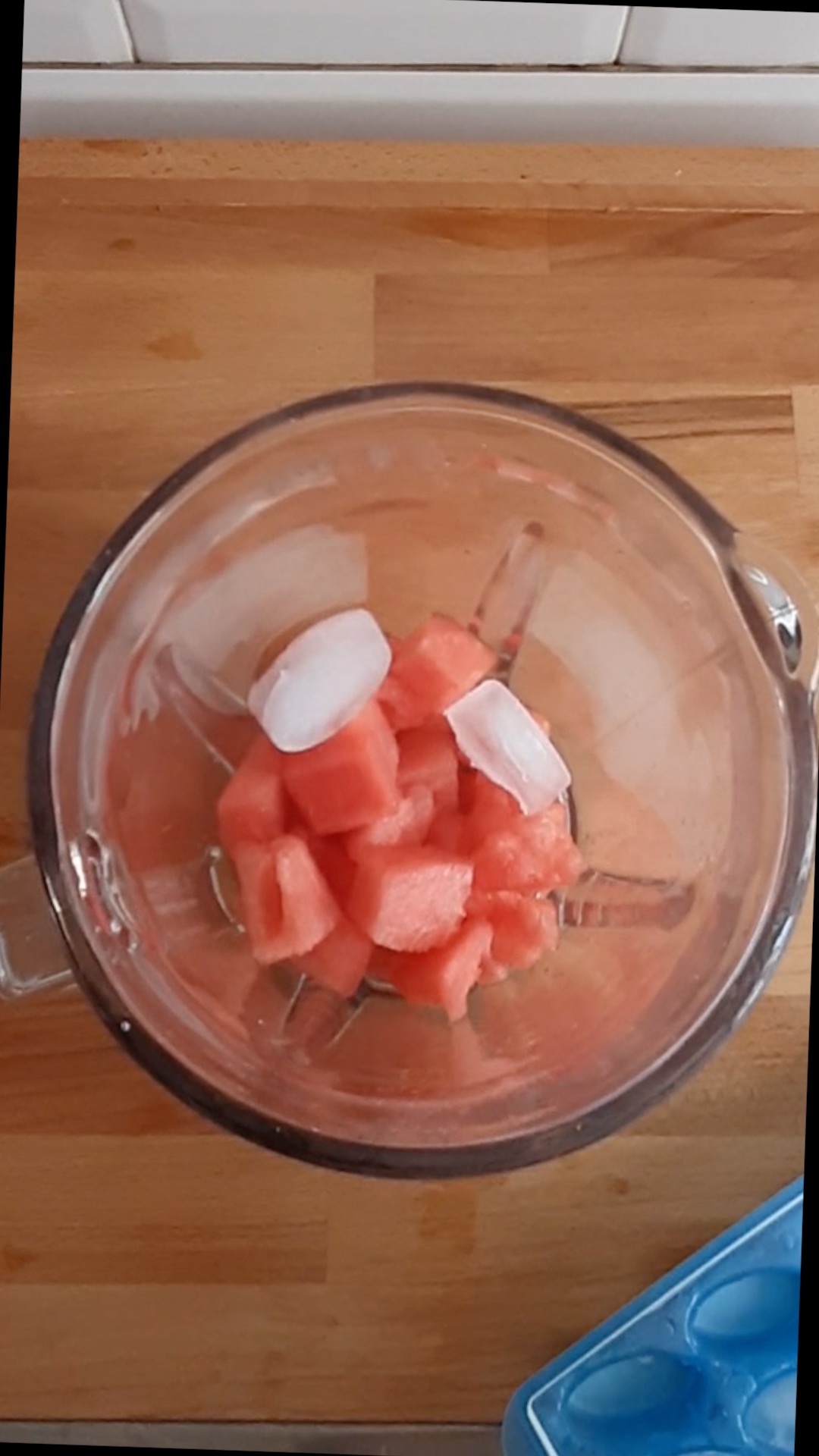 add all ingredients in the blender for watermelon margarita
