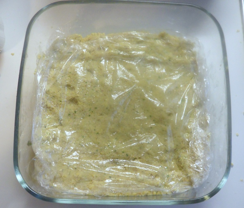 prepare the authentic chickpeas falafel dough and let it rest
