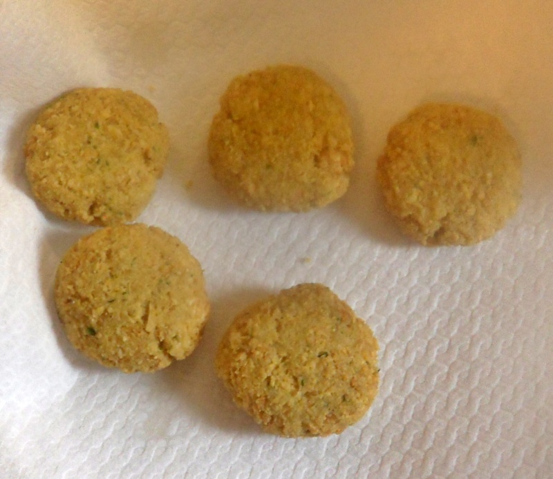 the authentic chickpeas falafel are ready