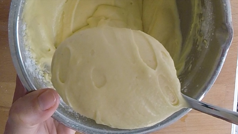 the cream cheese dough for the nutella cake is ready