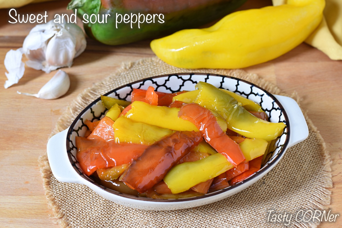 sweet and sour peppers italian recipe stewed peppers healthy vegetarian recipe by tastycorner