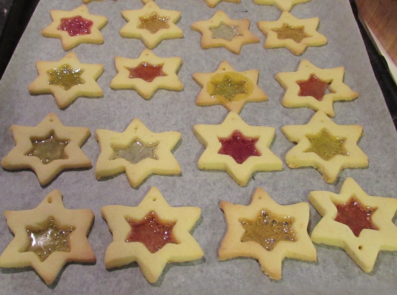 the gluten-free stained glass cookies are ready when the gummy bears have completely melted