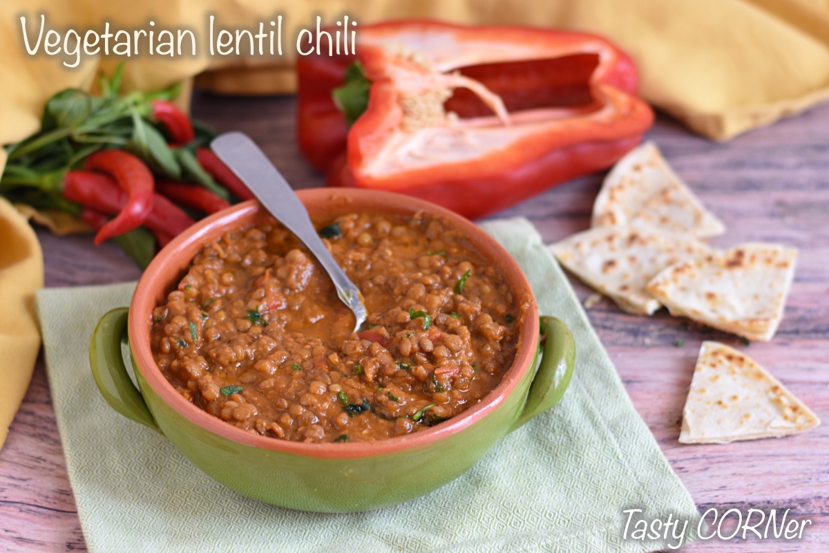 one pot vegetarian lentil chili vegan recipe tex mex sauce for tacos nachos burritos by tastycorner blog