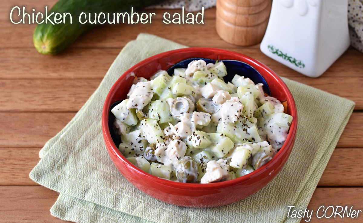 chicken cucumber salad with yogurt sauce Healthy and easy recipe for summer by tastycorner
