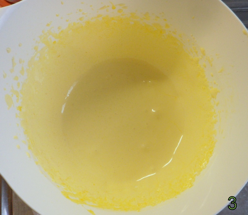 beat the egg yolks with the sugar for the gluten-free custard