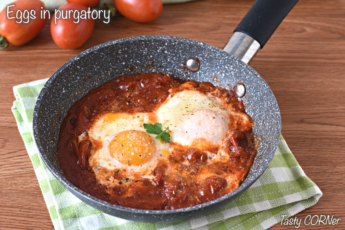 eggs in purgatory italian recipe fried eggs in tomato sauce with parmesan cheese by tasty corner