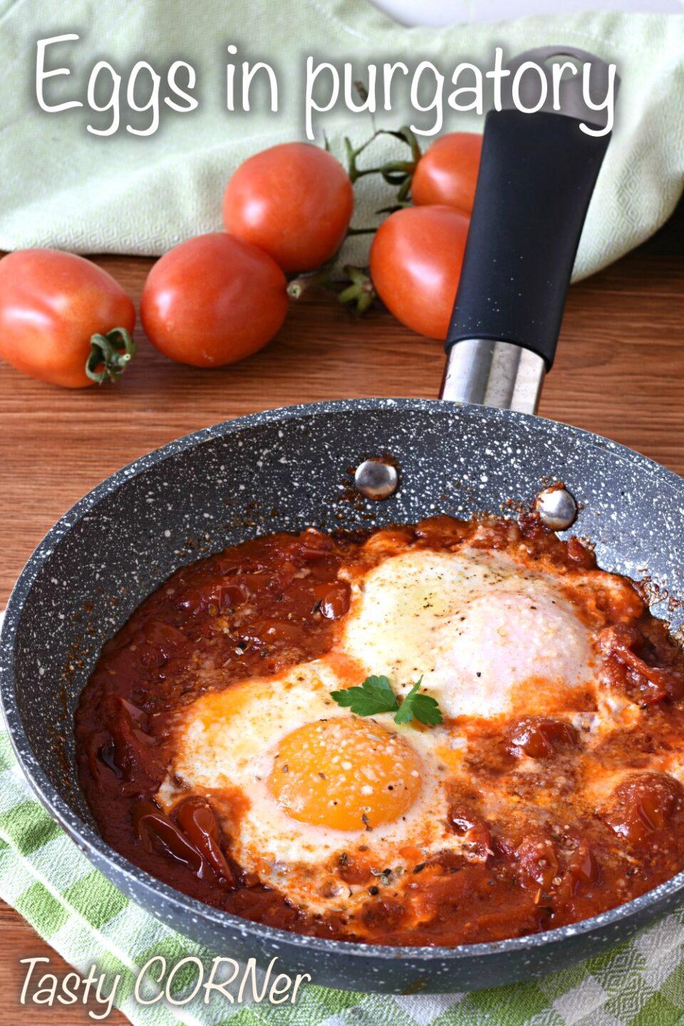 en_v_ eggs in purgatory italian recipe fried eggs in tomato sauce with parmesan cheese by tasty corner