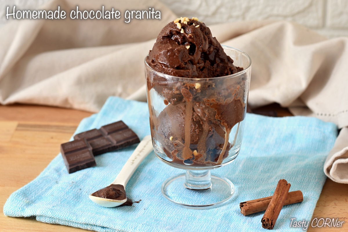 homemade chocolate granita easy italian recipe no ice cream maker reqiured by tasty corner