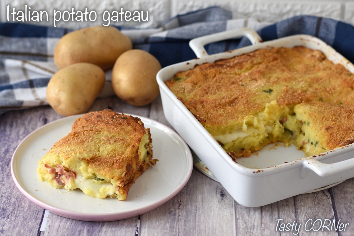 italian potato gateau with ham and cheese authentic neapolitan recipe by tasty corner