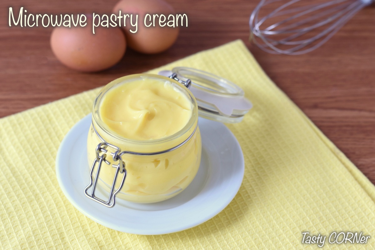 microwave pastry cream easy and quick recipe no lumps gluten free dairy free option by tastycorner