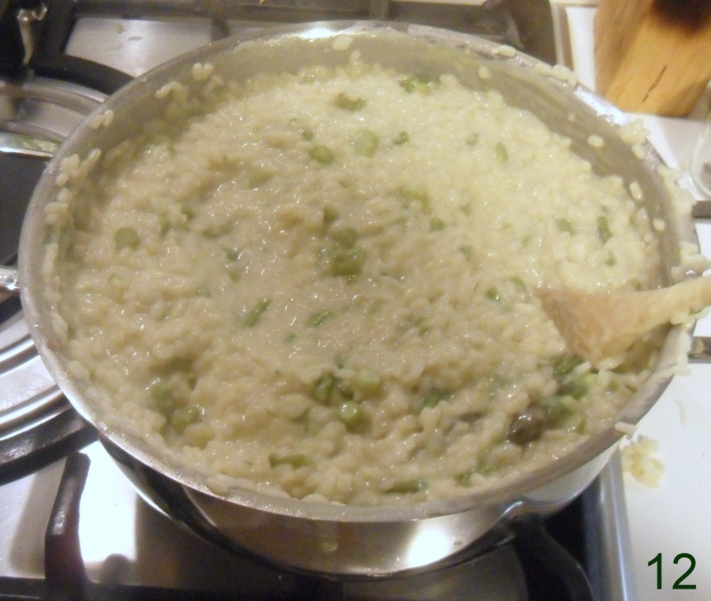 the creamy asparagus risotto is ready