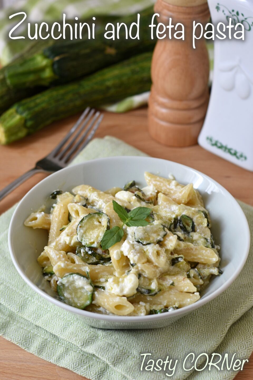 en_v_ zucchini and feta pasta recipe easy 20 minutes recipe creamy and tasty pasta by tasty corner