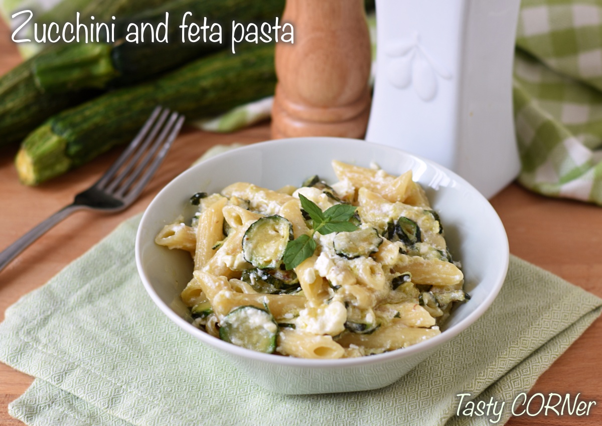 zucchini and feta pasta recipe easy 20 minutes recipe creamy and tasty pasta by tasty corner