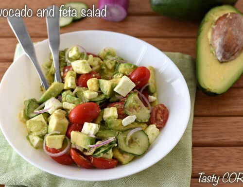 Avocado and feta salad