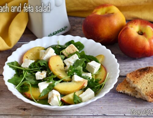 Peach and feta salad