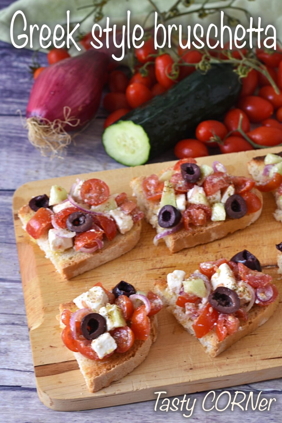 en_v_ greek-style bruschetta easy and tasty appetizer with feta cheese and croutons by tasty corner