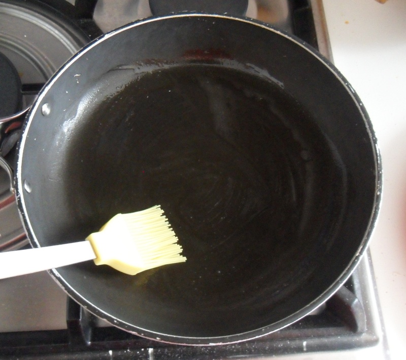 grease the pan with butter or oil