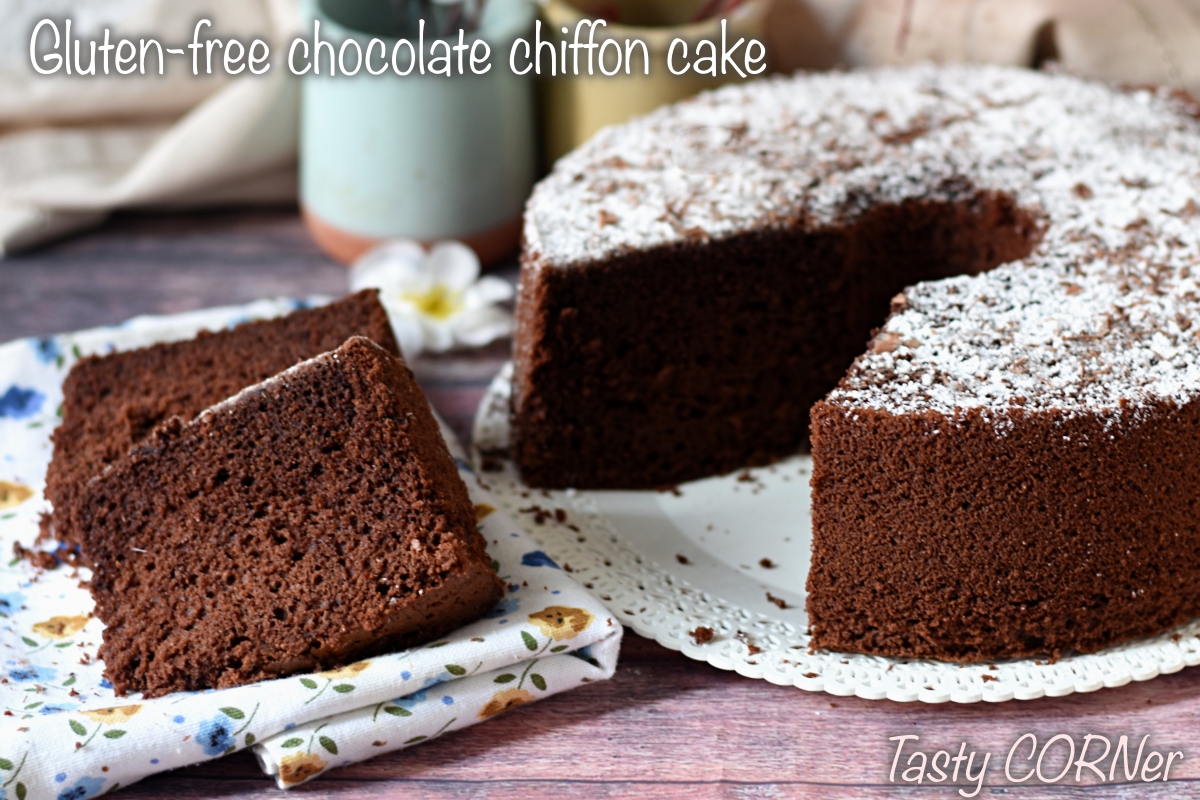gluten-free chocolate chiffon cake recipe with rice flour easy moist dairy-free cocoa cake