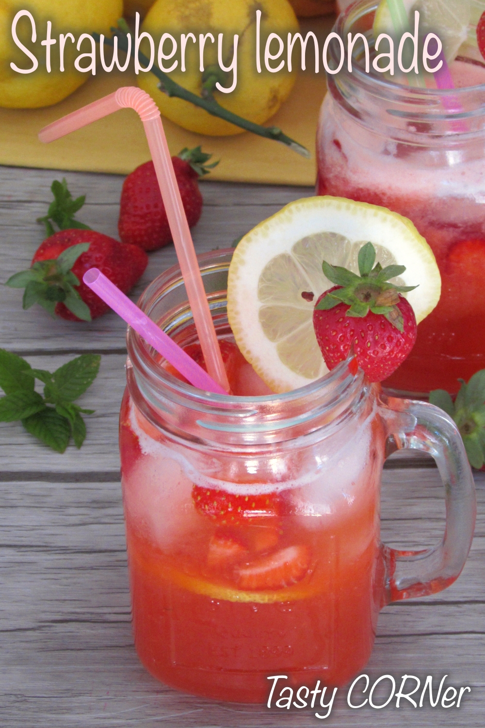 en_v_ strawberry lemonade recipe easy non-alcoholic summer drink by tasty corner