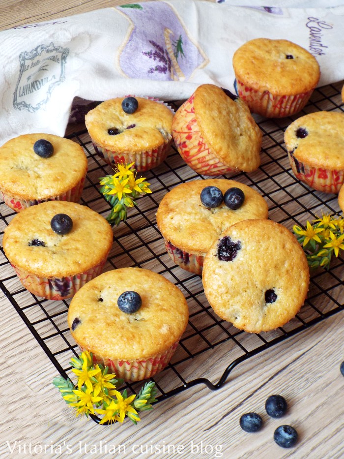Blueberry Cupcakes with cream