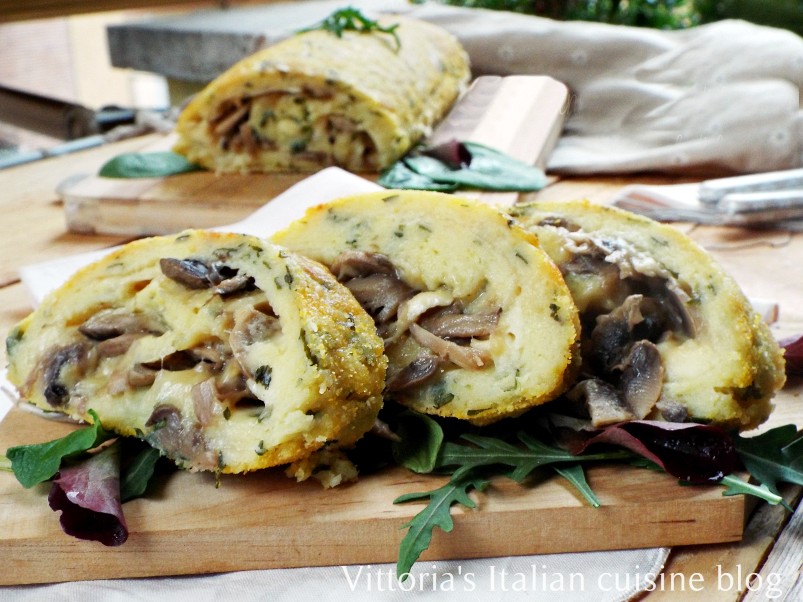 Mushroom and Cheese Potato Roll